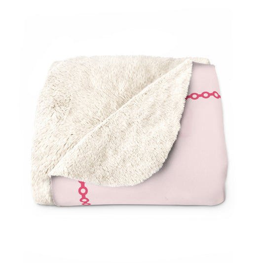 "Obedience is Beautiful" Blush Pink Floral Sherpa Fleece Blanket for Her - Cozy Throw for Home, Inspirational Gift, Bible Verse Decor, Lounge Essential