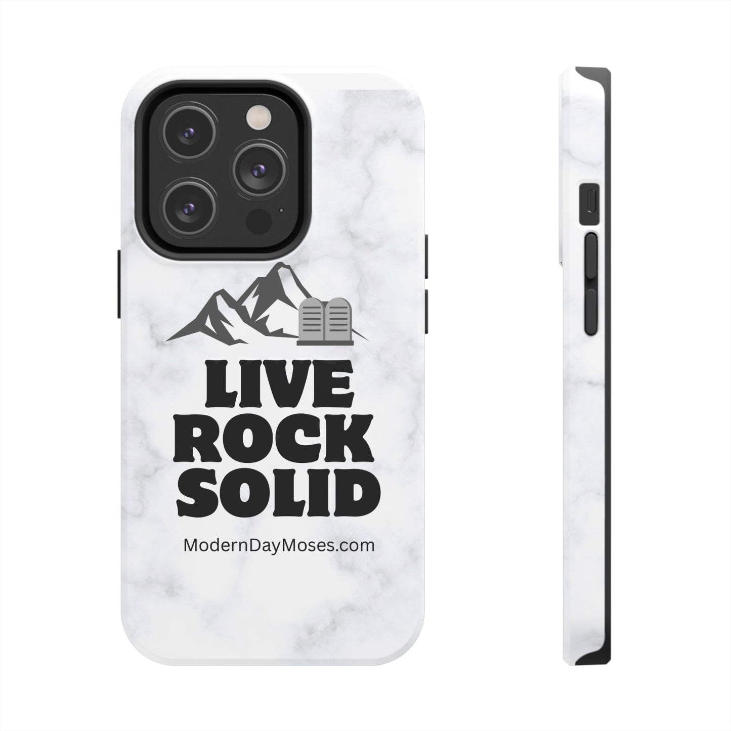 "Live Rock Solid" Inspirational Phone Case - Durable Phone Cover, Gift for Family and Friends, Unique Phone Accessory
