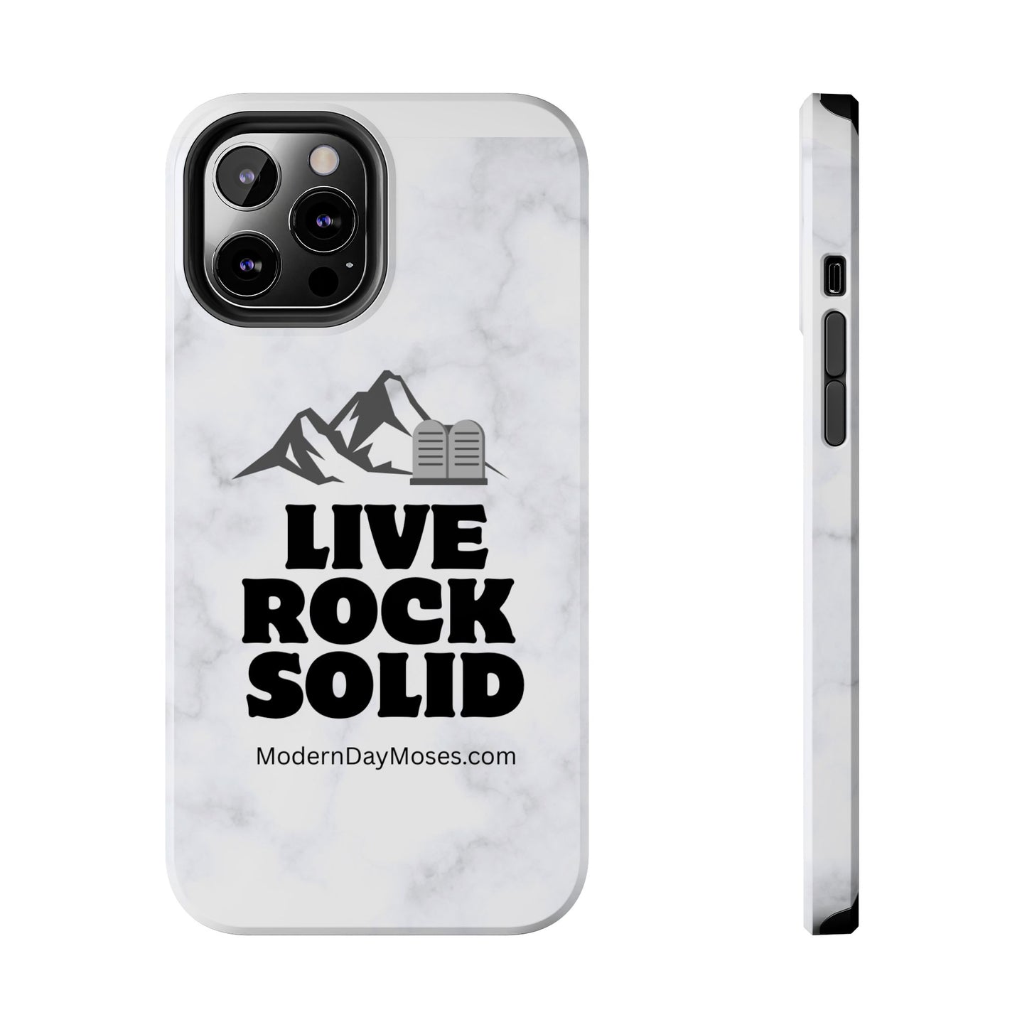 "Live Rock Solid" Inspirational Phone Case - Durable Phone Cover, Gift for Family and Friends, Unique Phone Accessory