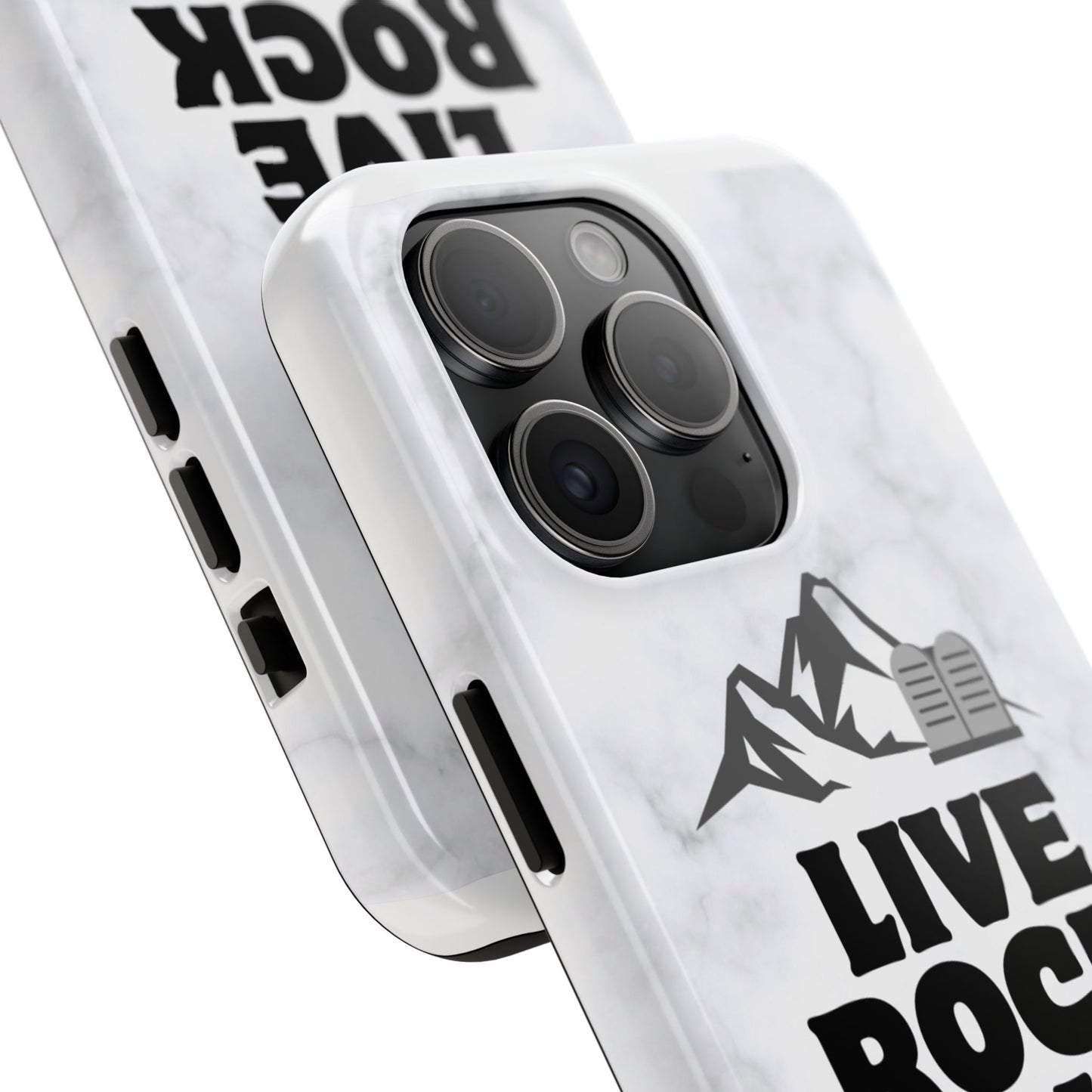 "Live Rock Solid" Inspirational Phone Case - Durable Phone Cover, Gift for Family and Friends, Unique Phone Accessory