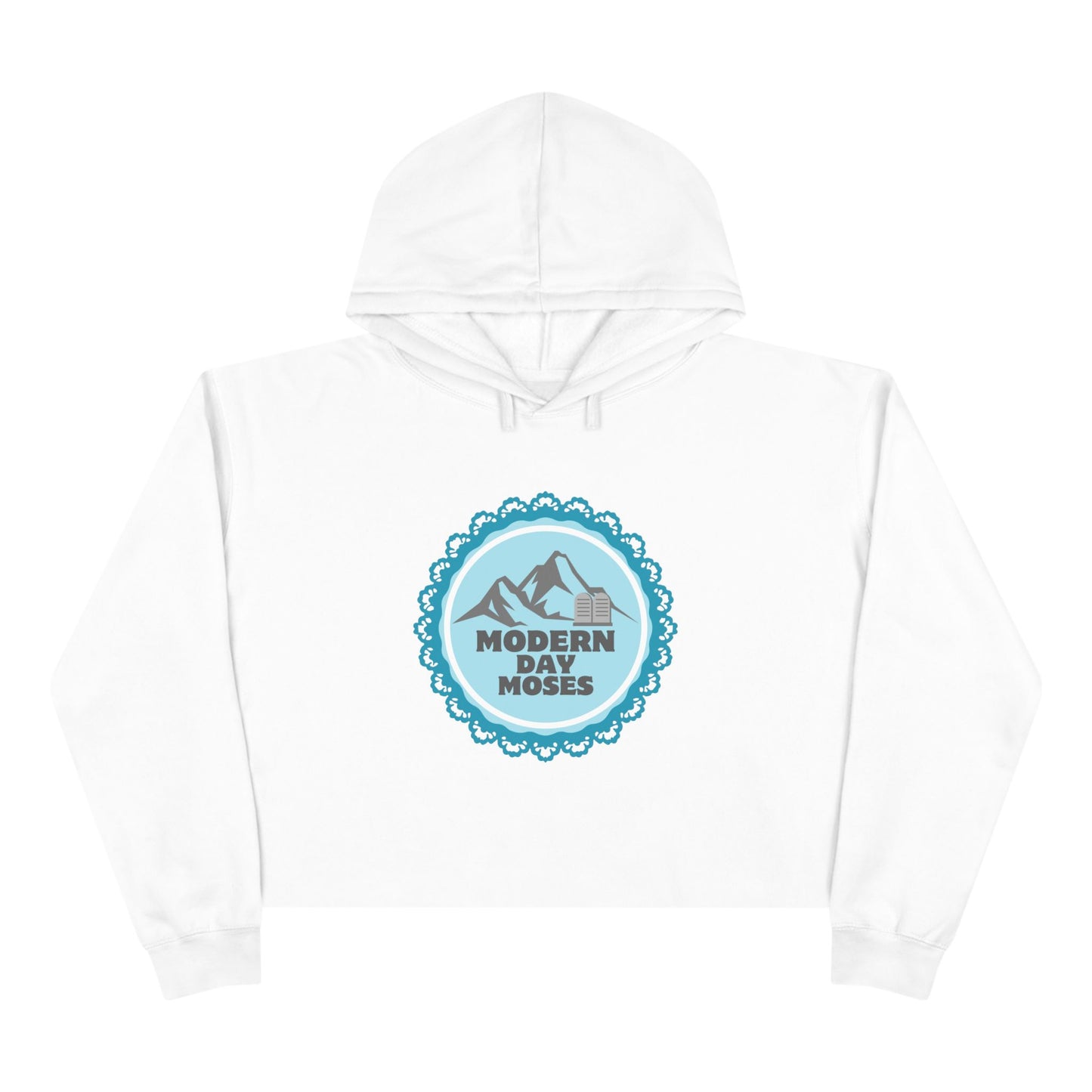 Faith-Based Crop Hoodie with Ten Commandments Design from Modern Day Moses