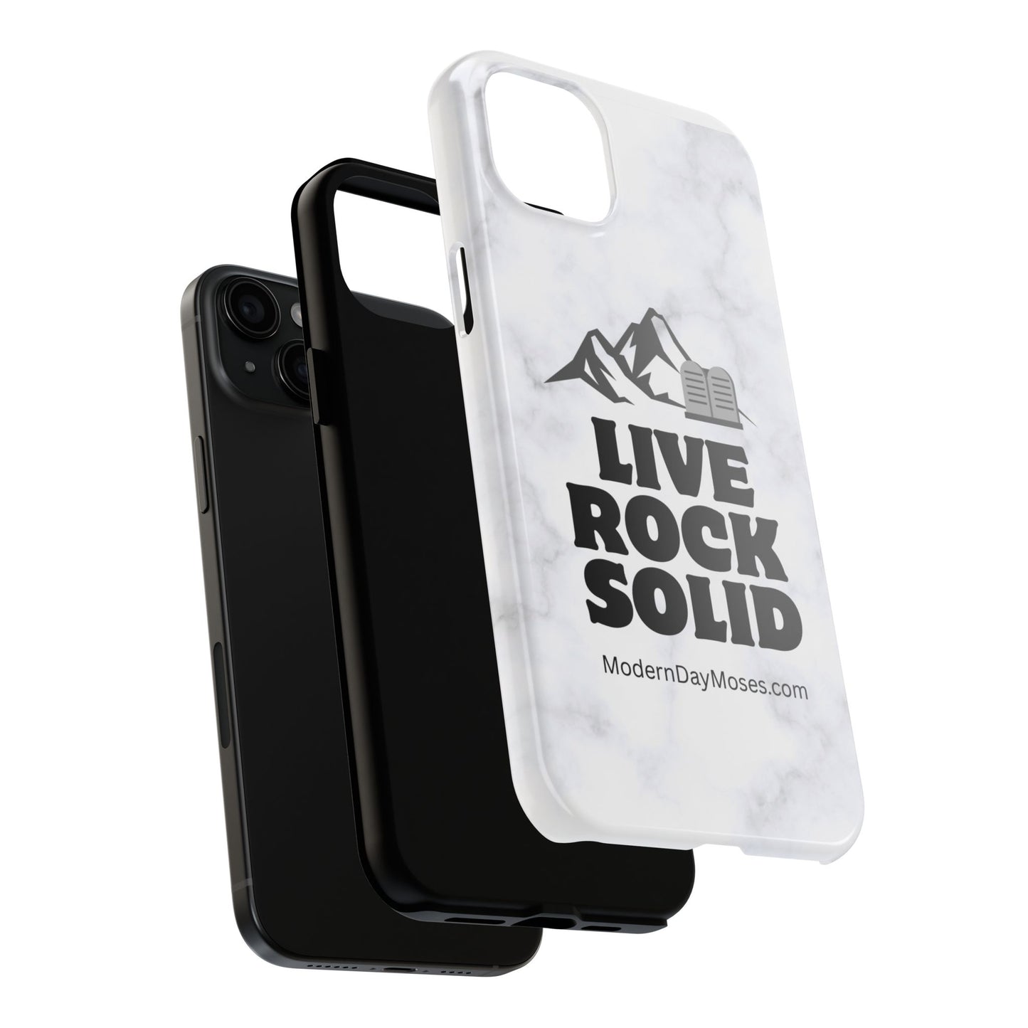 "Live Rock Solid" Inspirational Phone Case - Durable Phone Cover, Gift for Family and Friends, Unique Phone Accessory