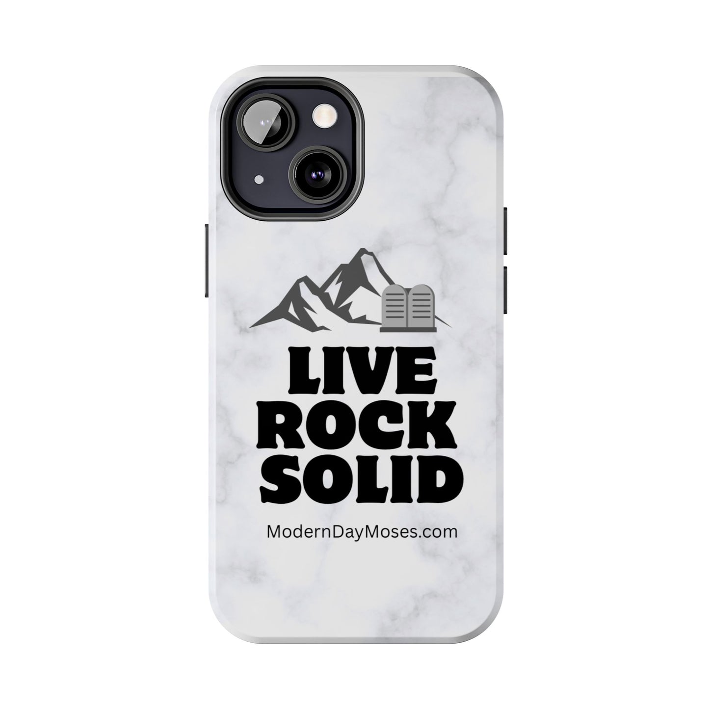 "Live Rock Solid" Inspirational Phone Case - Durable Phone Cover, Gift for Family and Friends, Unique Phone Accessory