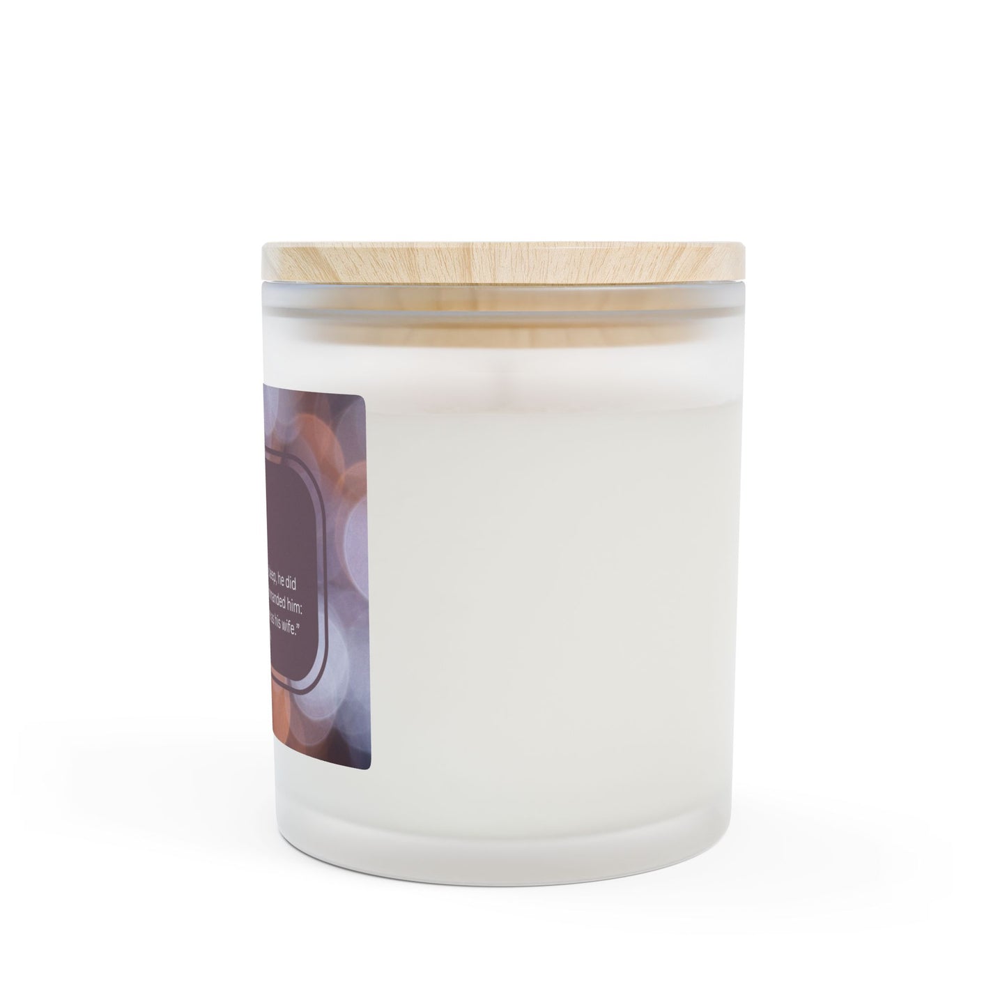 "Obedience of St. Joseph" Frosted Glass Candle for the Holidays