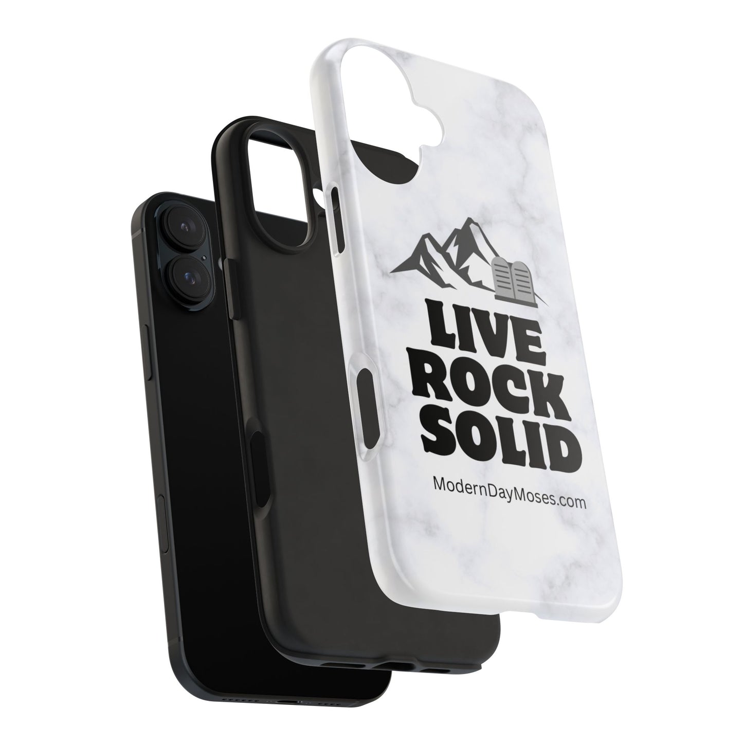 "Live Rock Solid" Inspirational Phone Case - Durable Phone Cover, Gift for Family and Friends, Unique Phone Accessory