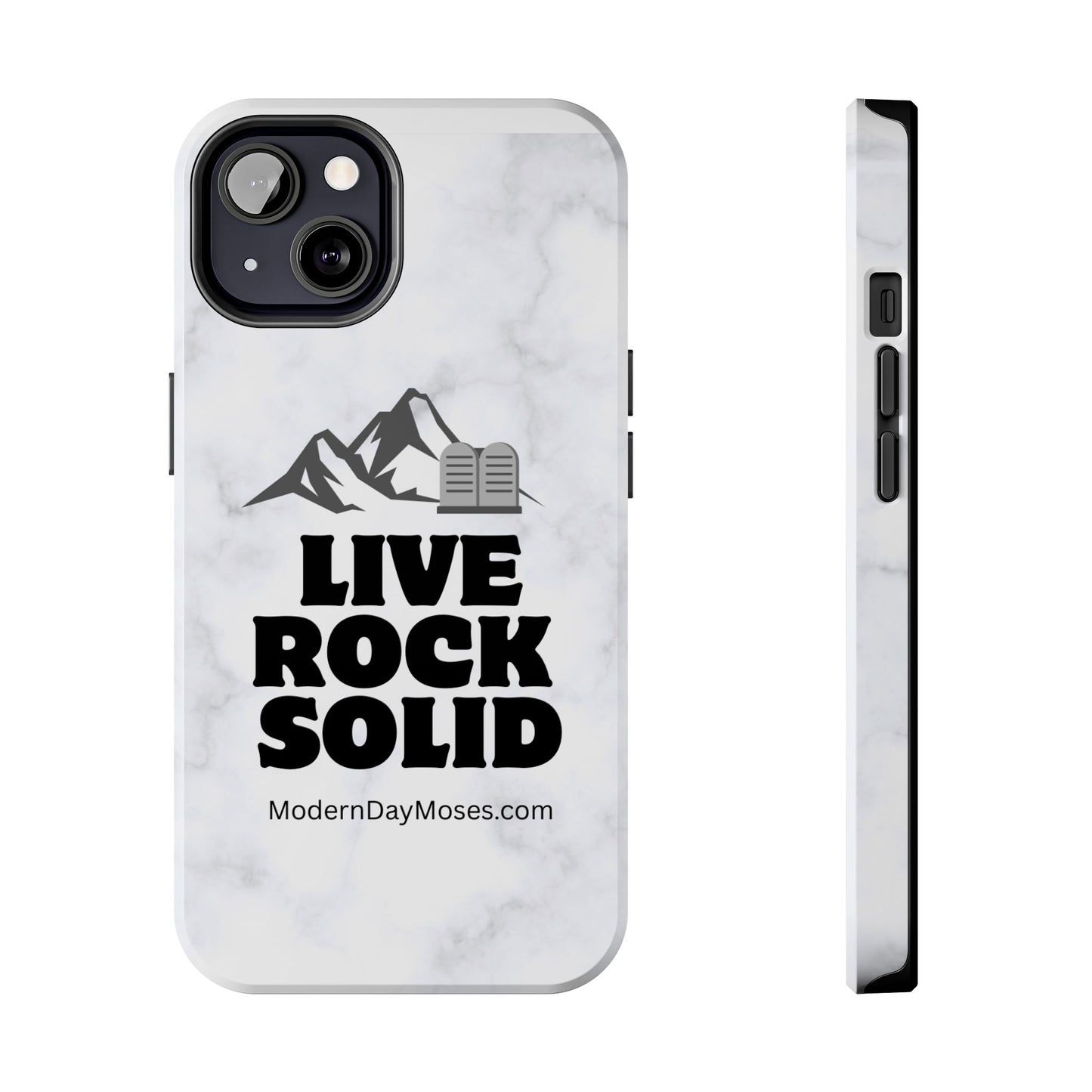"Live Rock Solid" Inspirational Phone Case - Durable Phone Cover, Gift for Family and Friends, Unique Phone Accessory