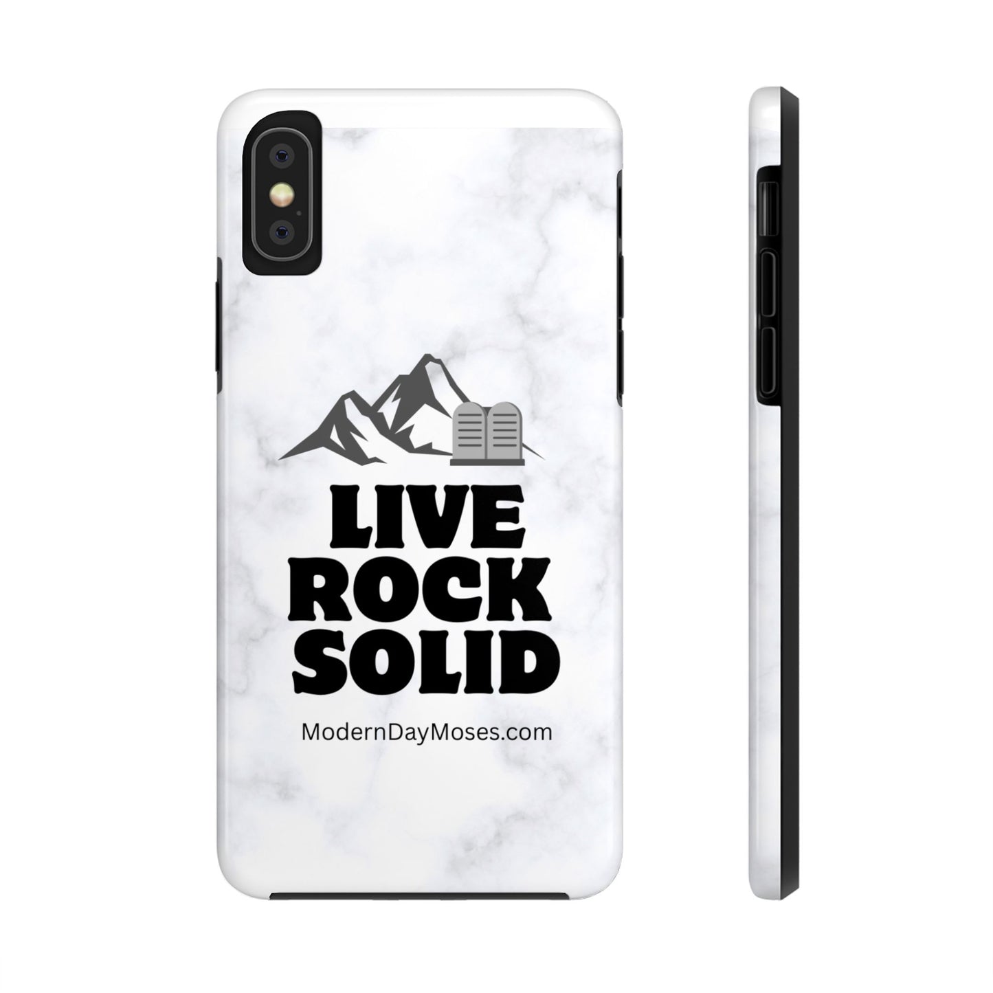"Live Rock Solid" Inspirational Phone Case - Durable Phone Cover, Gift for Family and Friends, Unique Phone Accessory
