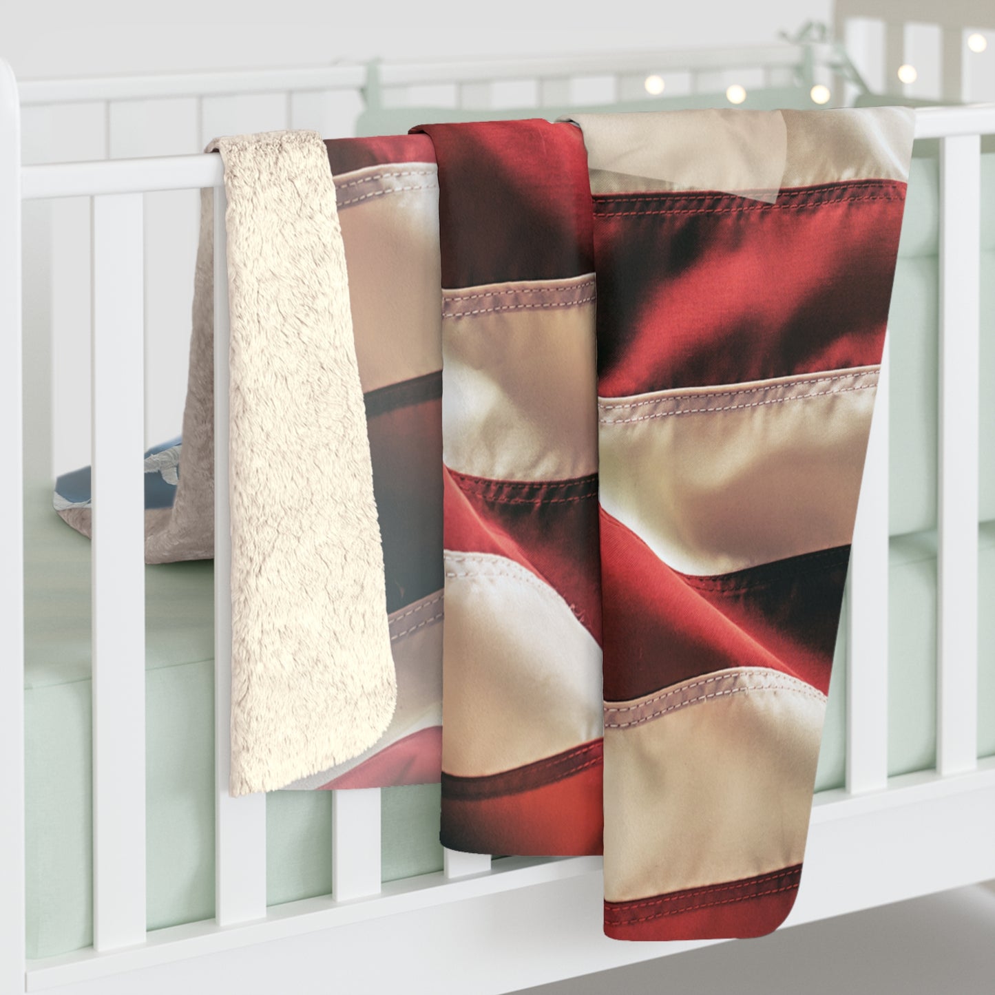USA American Flag Sherpa Blanket -- Cozy Comfort for Military, Law Enforcement, and Patriots