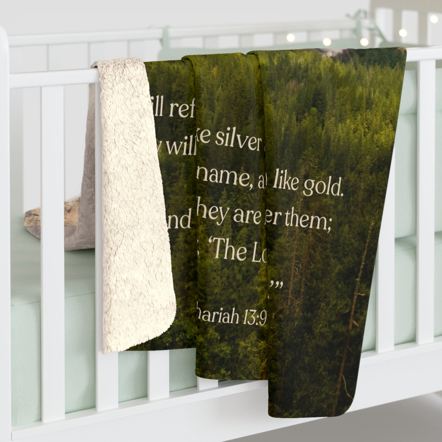 Yosemite Sherpa Fleece Blanket — Zechariah 13:9 Inspiring Scripture Throw