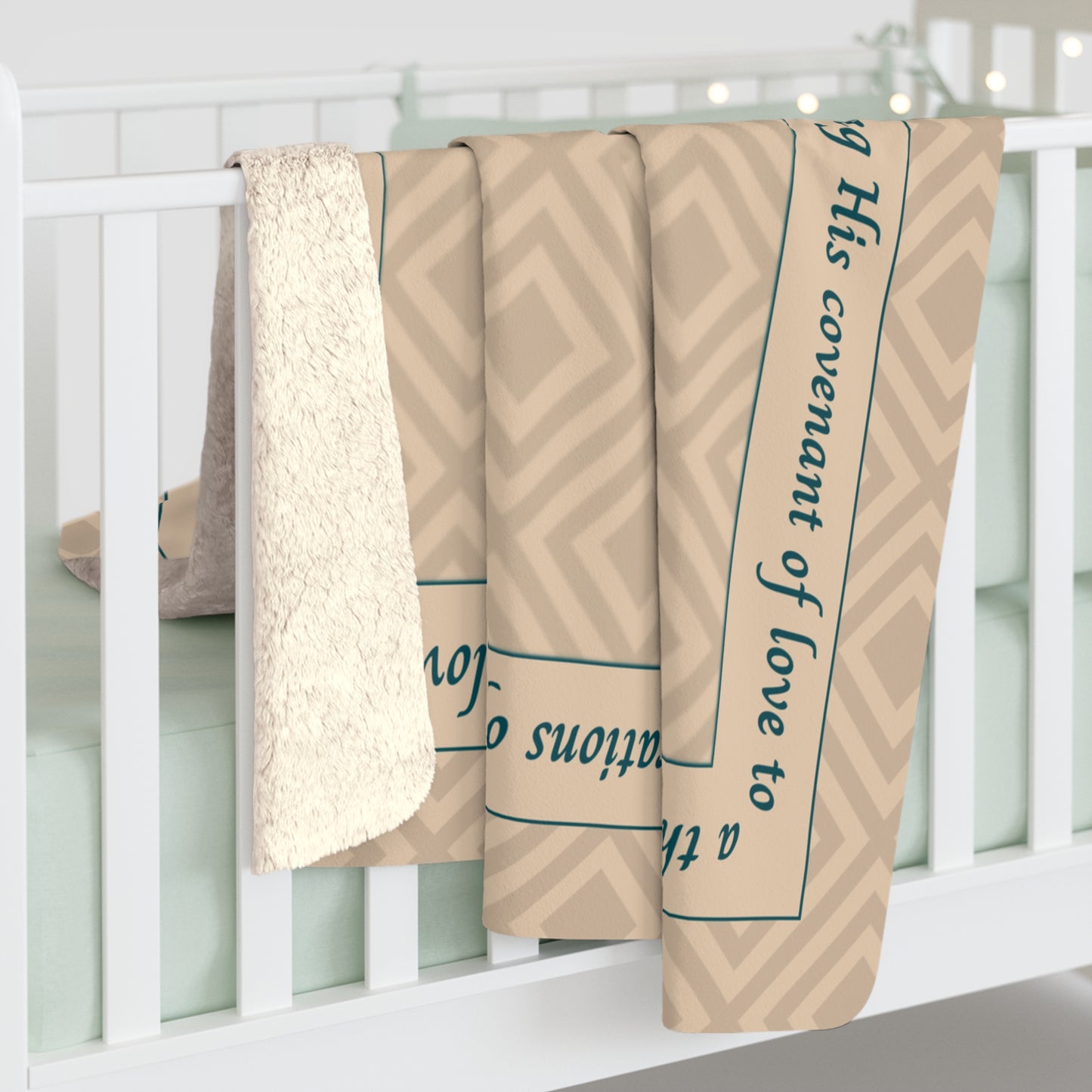 Cozy Scripture Sherpa Fleece Blanket — Deuteronomy 7:9