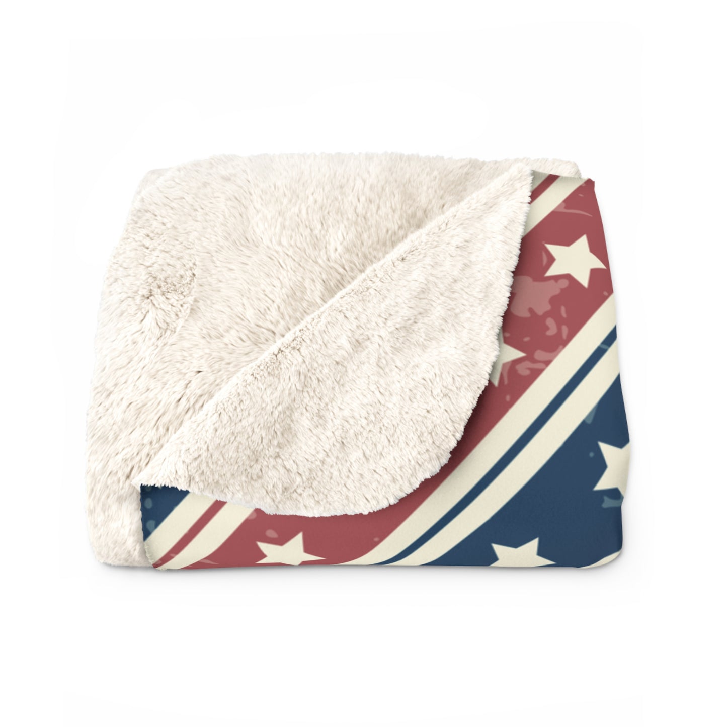 One Nation Under God Patriotic Sherpa Blanket