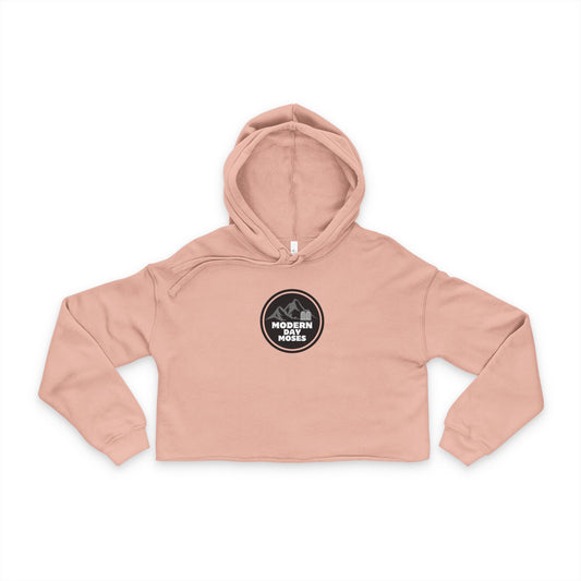 Women's Cropped Hoodie in Soft Blush Pink , Stylish Faith-Based Fashion, Cozy Layer for Everyday Wear