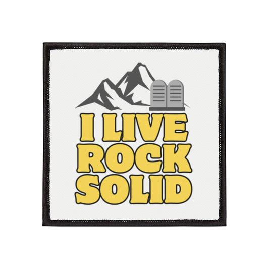 "I Live Rock Solid" Iron-On Patches | Fashion Accessory | Scouting Badge for Kids