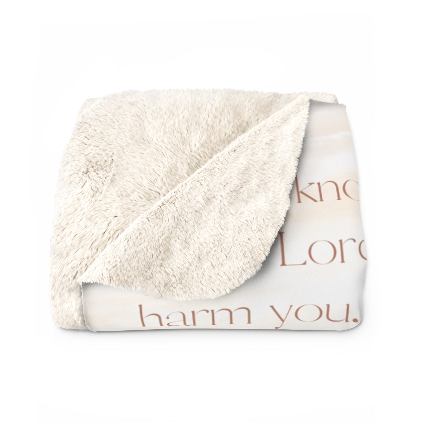 Golf Course at Sunrise Sherpa Blanket with Jeremiah 29:11 Scripture Verse