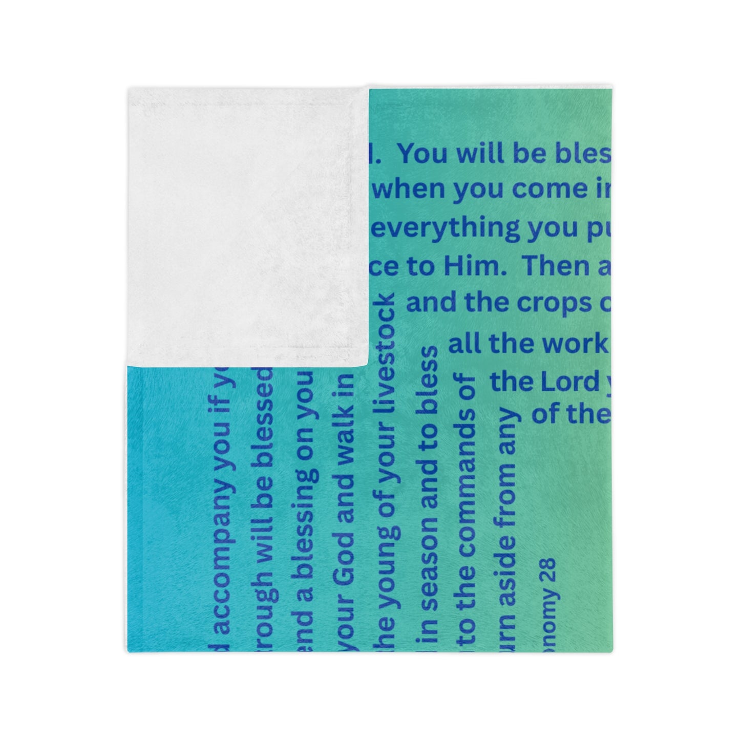 God's Promises for Obedience to His Commandments, Inspirational Velveteen Plush Blanket, Cozy Throw Blanket, Home Decor Gift for Special Occasions