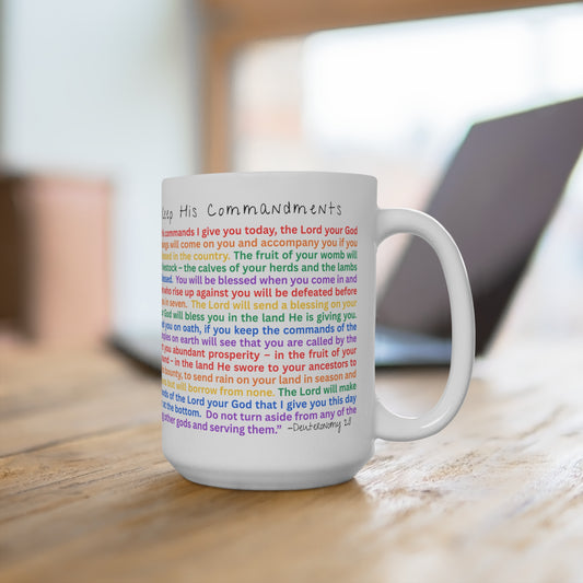 "Promises for Obedience" Inspirational Bible Verse Mug - Deuteronomy 28