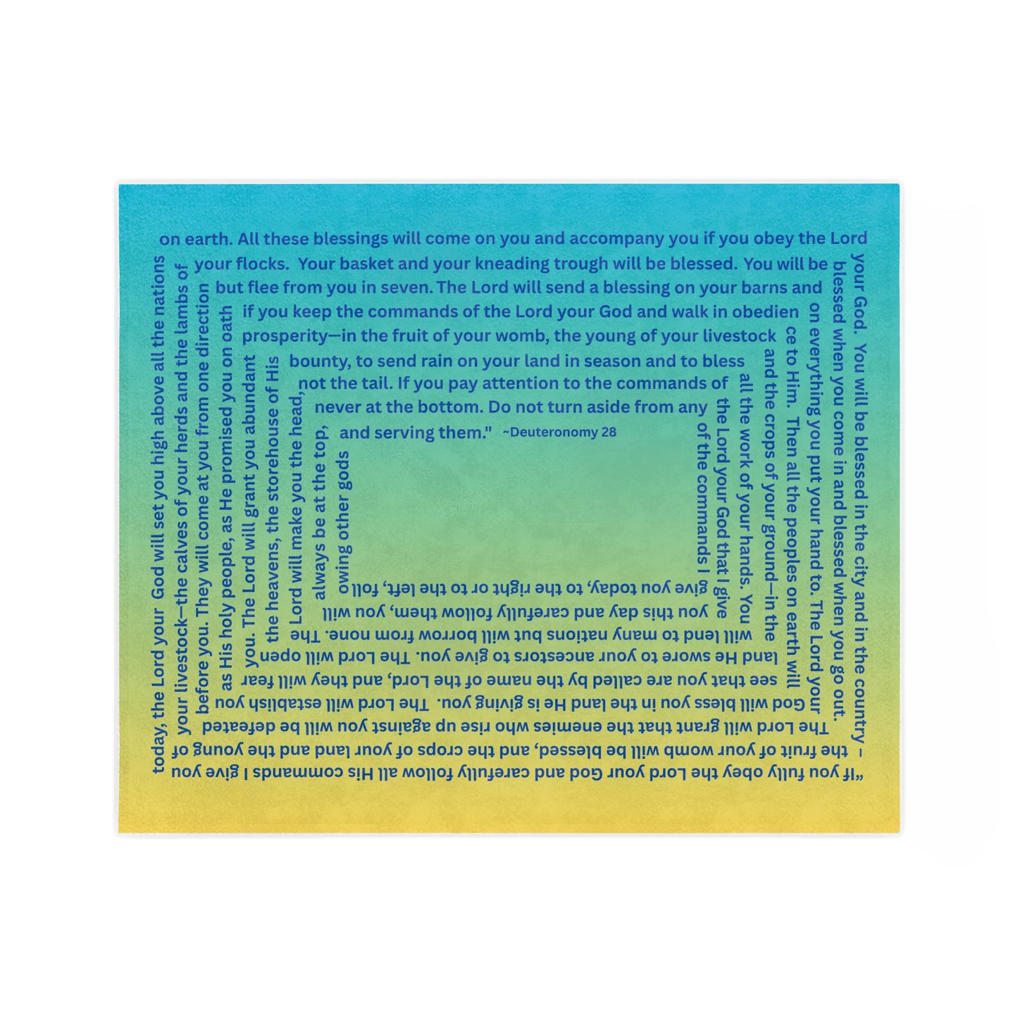 God's Promises for Obedience to His Commandments, Inspirational Velveteen Plush Blanket, Cozy Throw Blanket, Home Decor Gift for Special Occasions