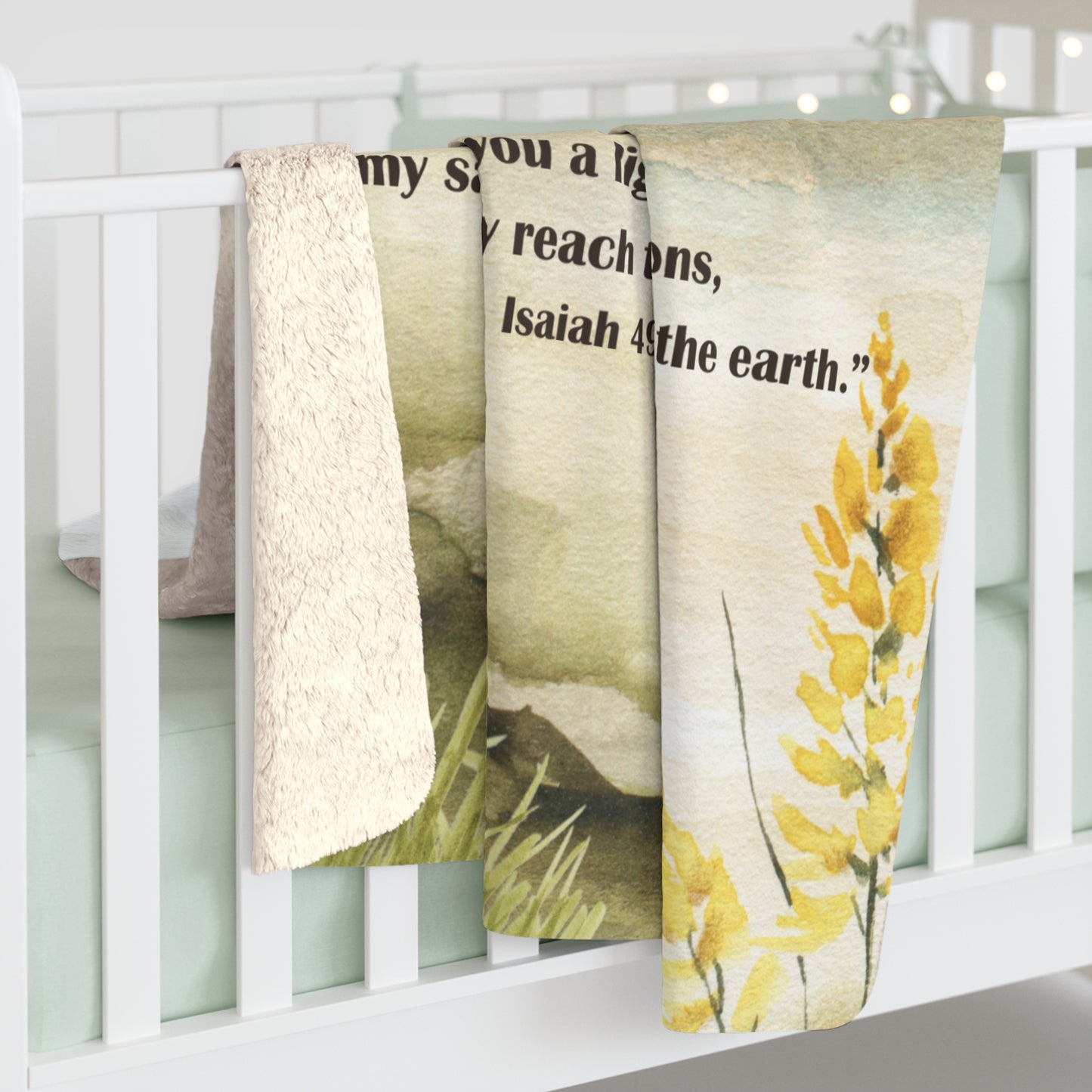 Isaiah 49:6 Sherpa Blanket – Coastal Lighthouse Scripture Throw