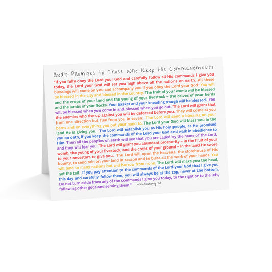 "Blessings for Obedience" Notecards (Blank Inside) -- Share Inspiration with Others!